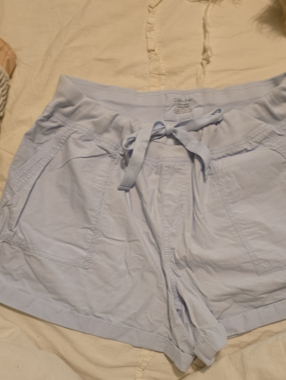 Calvin Klein Powder Blue Drawstring Women’s Shorts Gently Loved